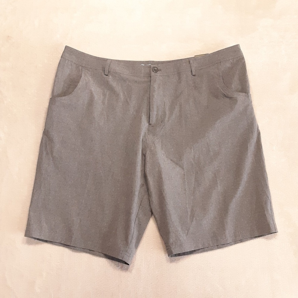 Straight Down Mens Rebel Chino Shorts Sz.40 Gray Heather 10" Inseam